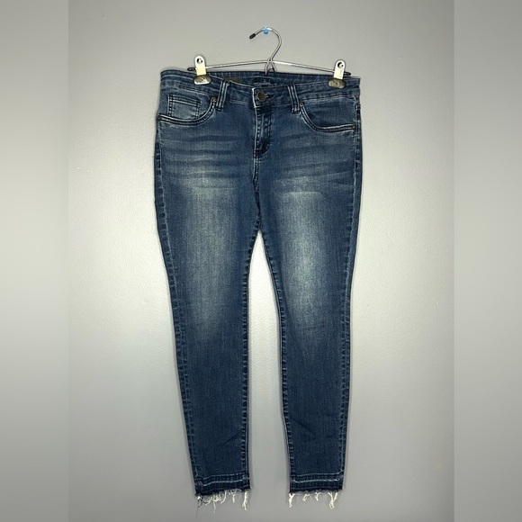 KUT FROM THE KLOTH Ankle Skinny Frayed Hem Blue Jeans Women’s Size 6 - Picture 15 of 16
